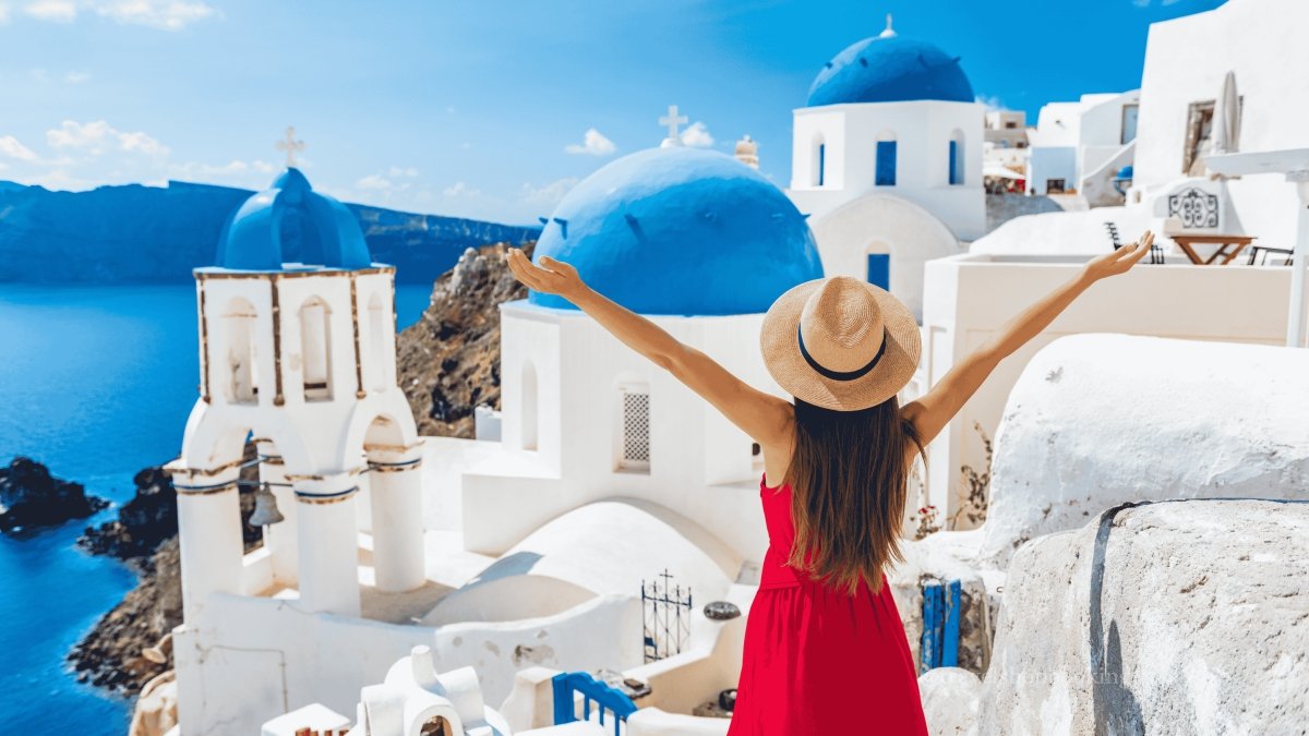 Santorini Greece high GlobalLink Suisse Athens, Santorini & Mykonos: 10-Day Island Hopping Tour